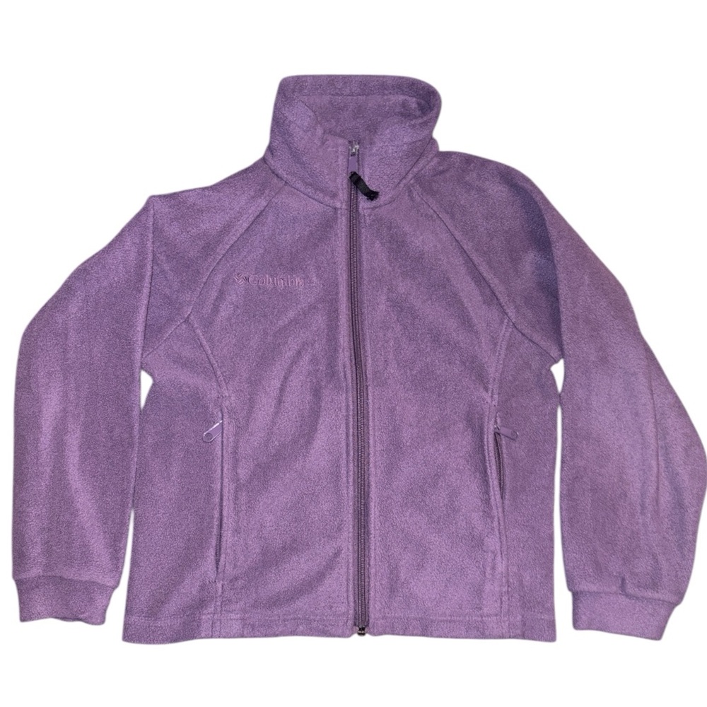 Columbia Purple Kids Full-Zip Fleece Jacket